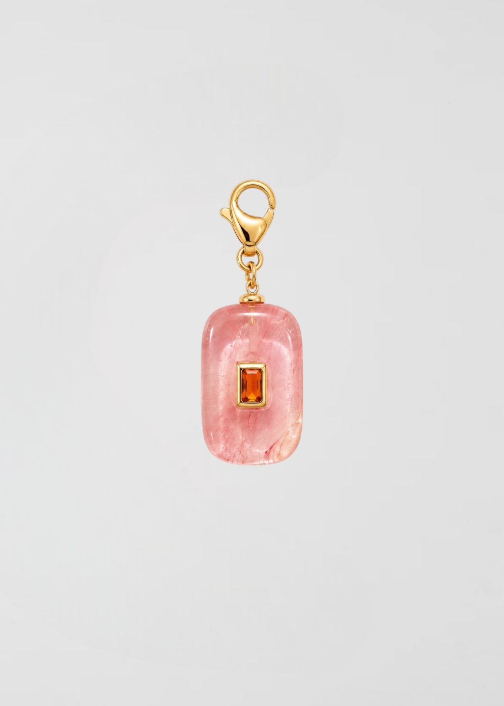Charm Medallita De La Suerte Rosa