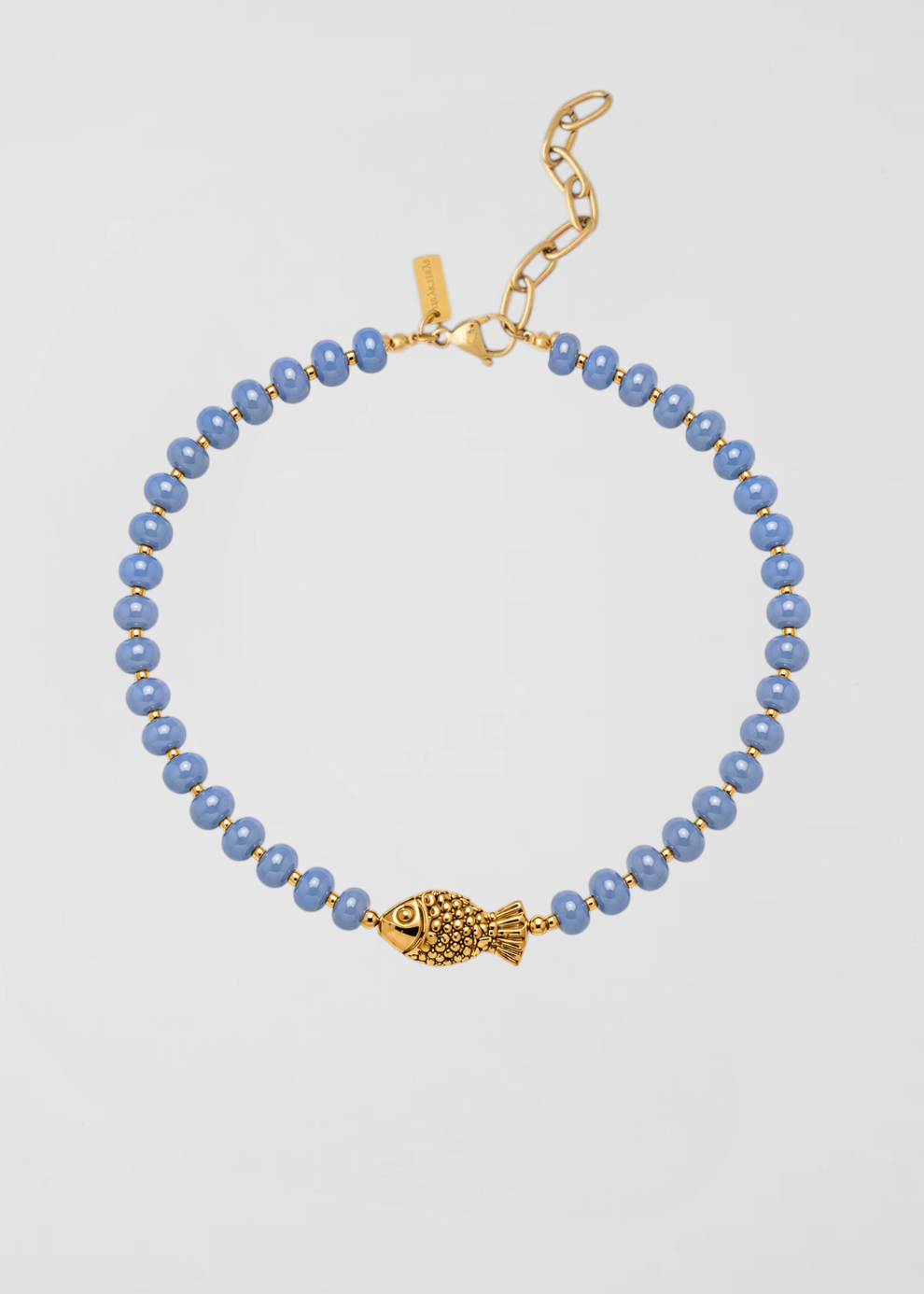 Collar Rondelle Cuarzo Azul Claro  Resalta Tanto Y Luce Mucho