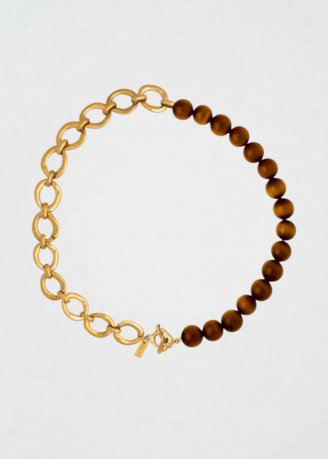 Collar Basic and Chic Brown And Gold