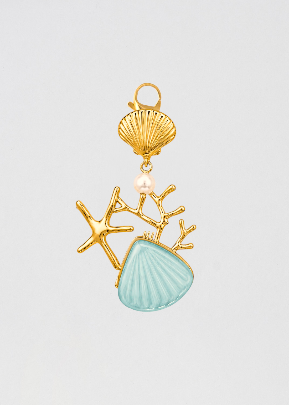Charm Arrecife De Corales Concha Celeste