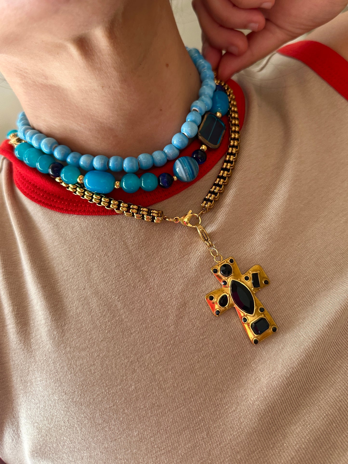 Cadena Azul Turquesa