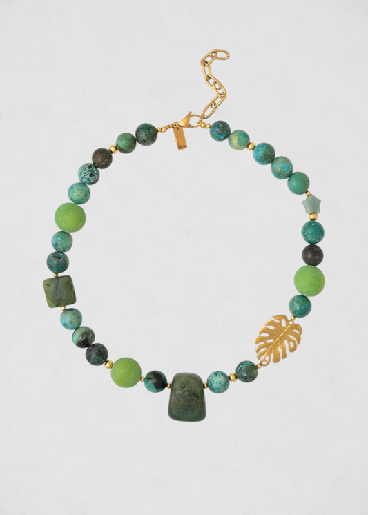 Collar Lo Natural Sienta Bien Y En Tonos Verdes Más Aún