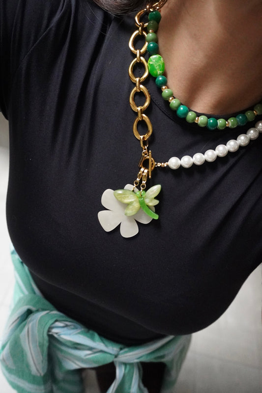 Mix Verde Con Perlas
