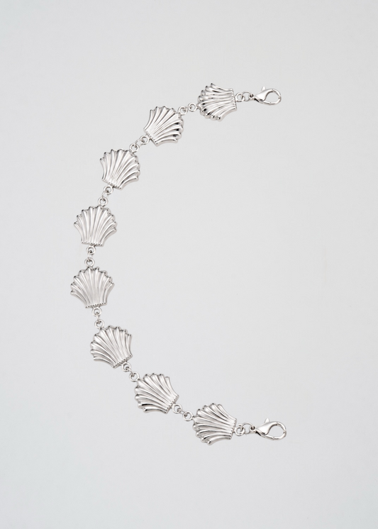Mitad Cadena Conchas Plata