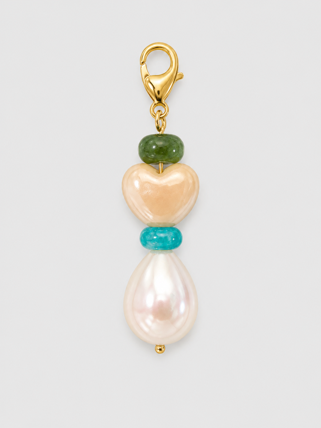 Preventa Charm Barra Perla Verde Turquesa Y Perla