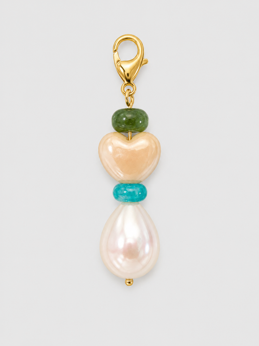 Preventa Charm Barra Perla Verde Turquesa Y Perla