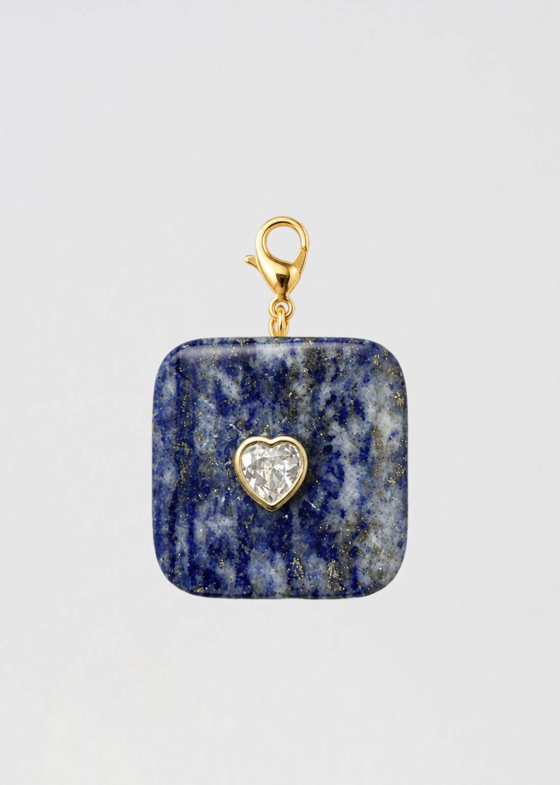 Preventa Charm Piedra Lapislázuli Corazón Circonita Blanco