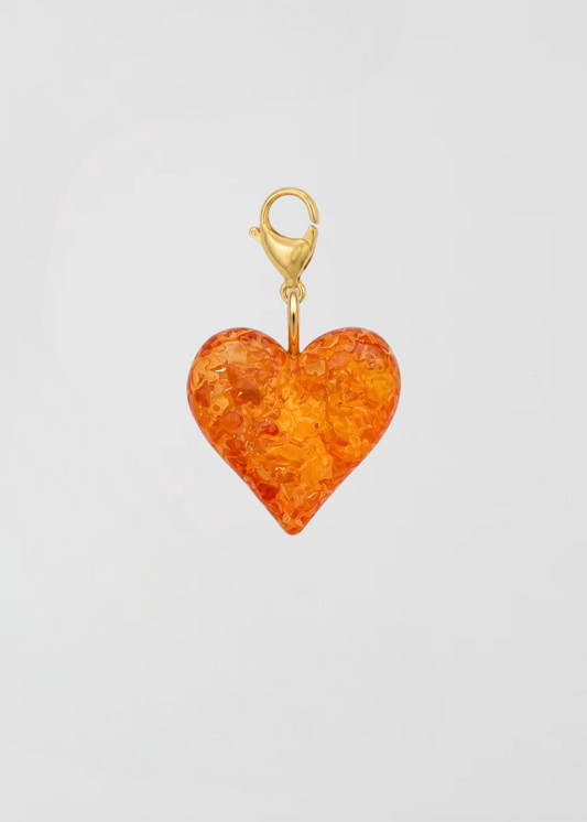 Charm Corazón Imperfecto Naranja
