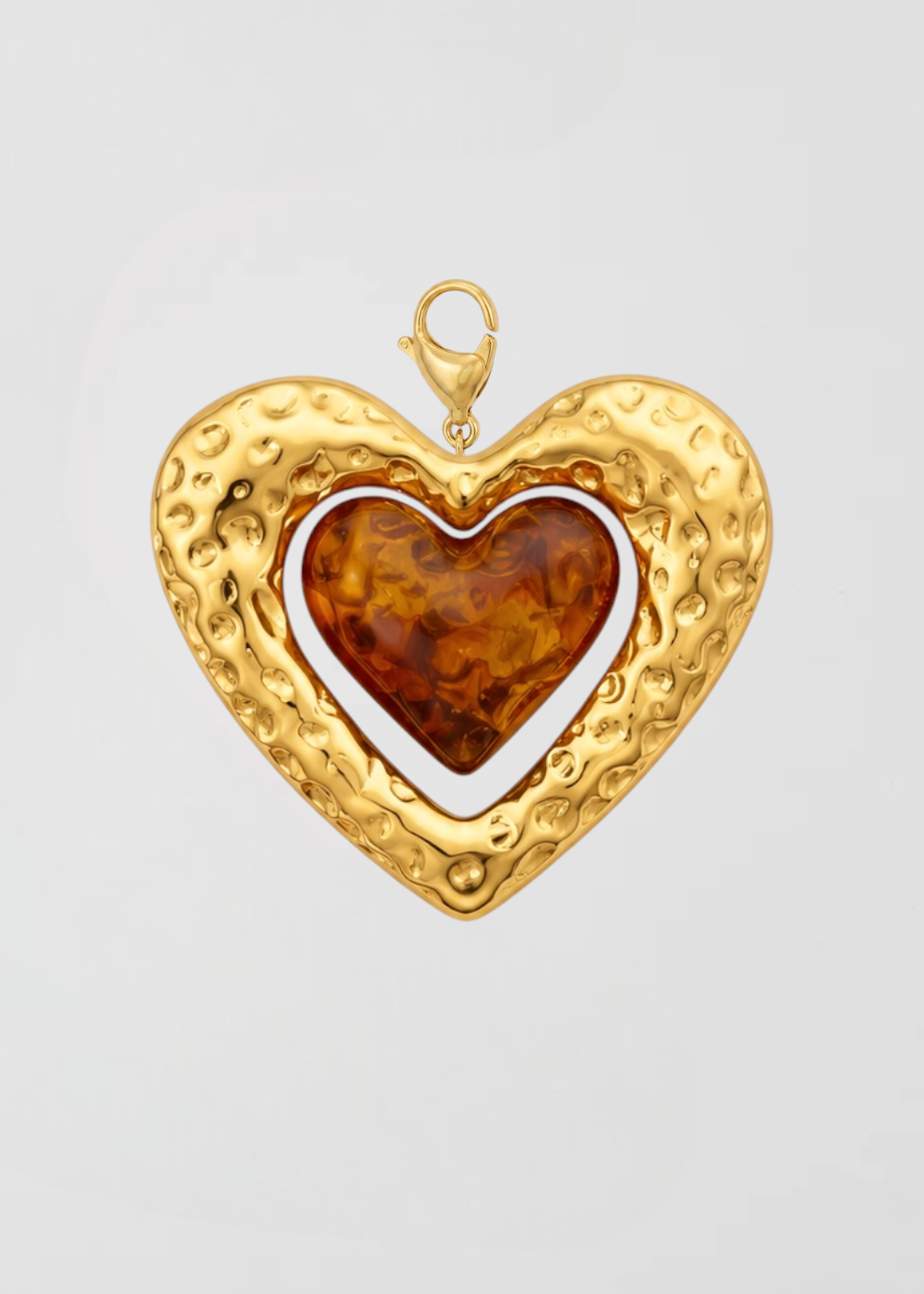 Charm Doble Corazón Carey