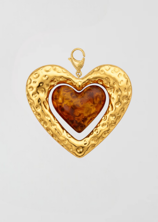 Charm Doble Corazón Carey