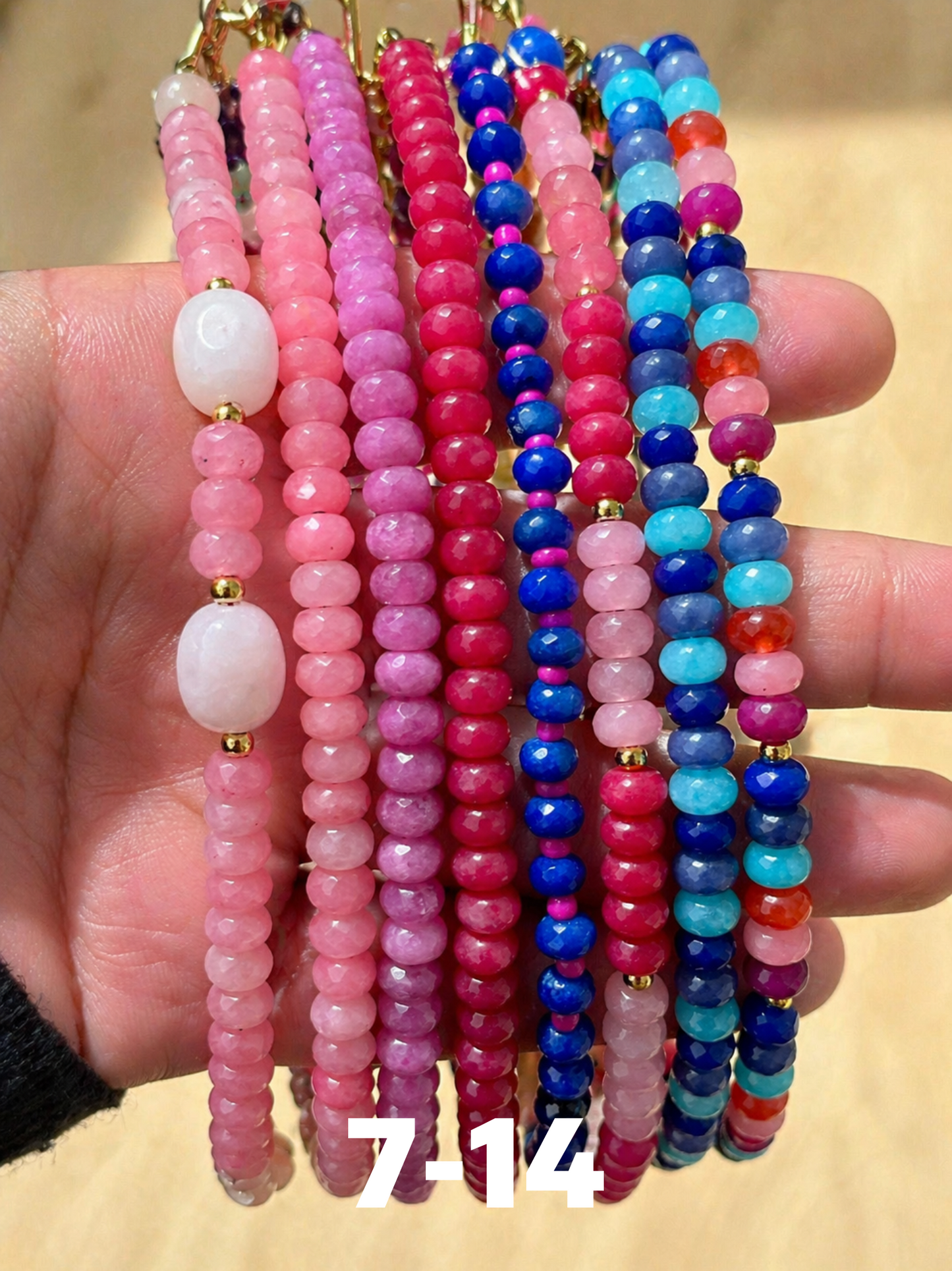 Collar Fino Mitad Cadena Mitad Rondelle