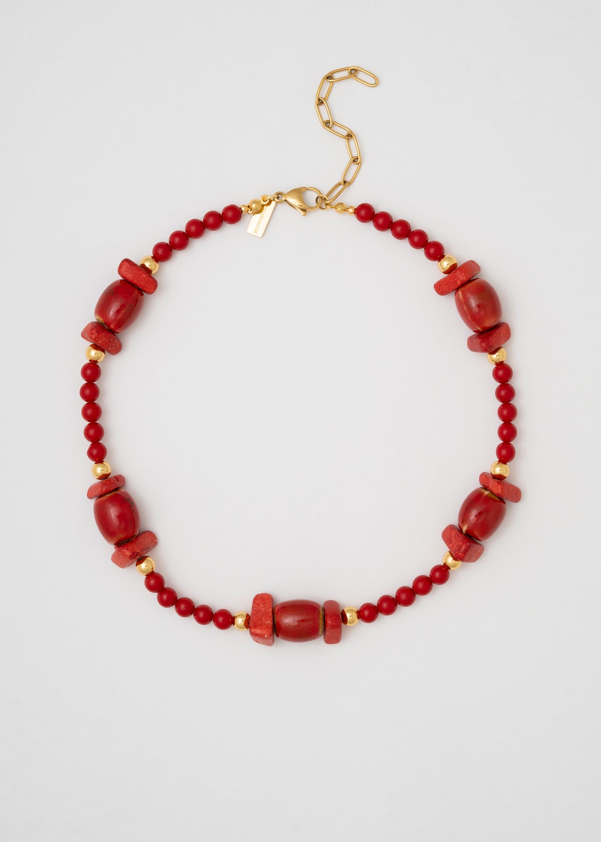 Collar Fino De Corales Rojos Y Caledera