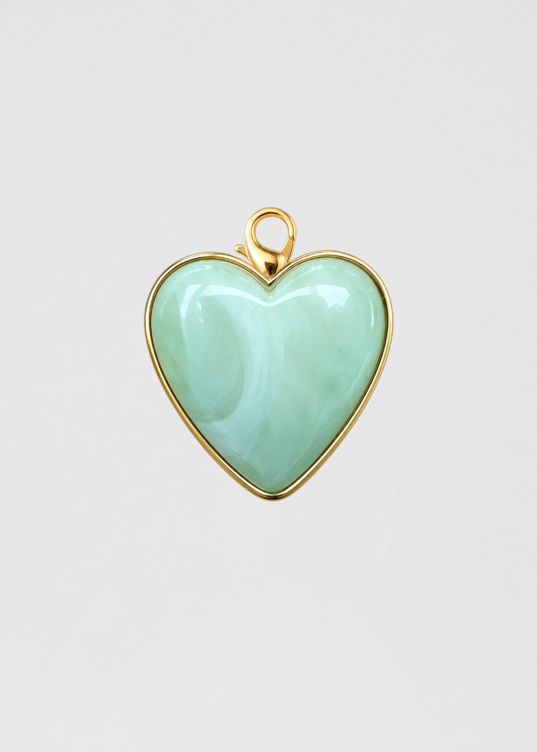Charm Corazón Verde Agua