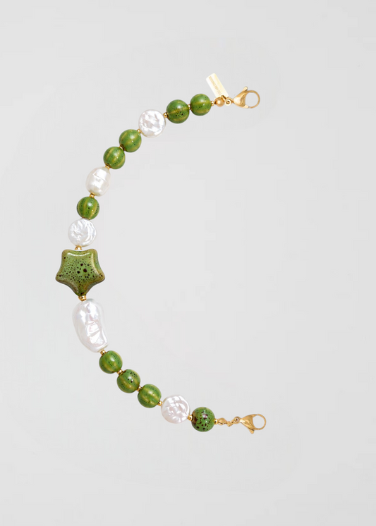 Mitad Cadena Verde Profundo Estrella