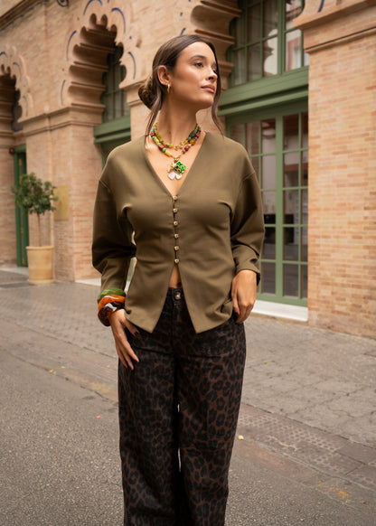 EDICIÓN LIMITADA _ Media Cadena Tonos Tierra Y Verdes, Pega Con Todo