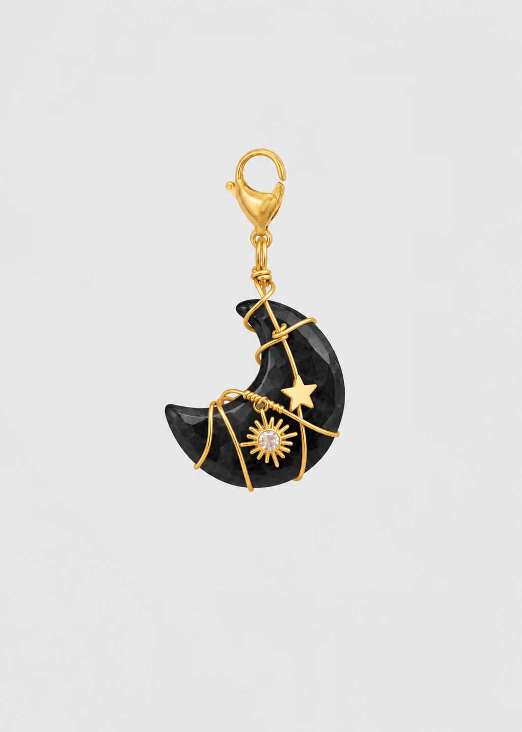 Charm Luna De Ónix Creciente Negra