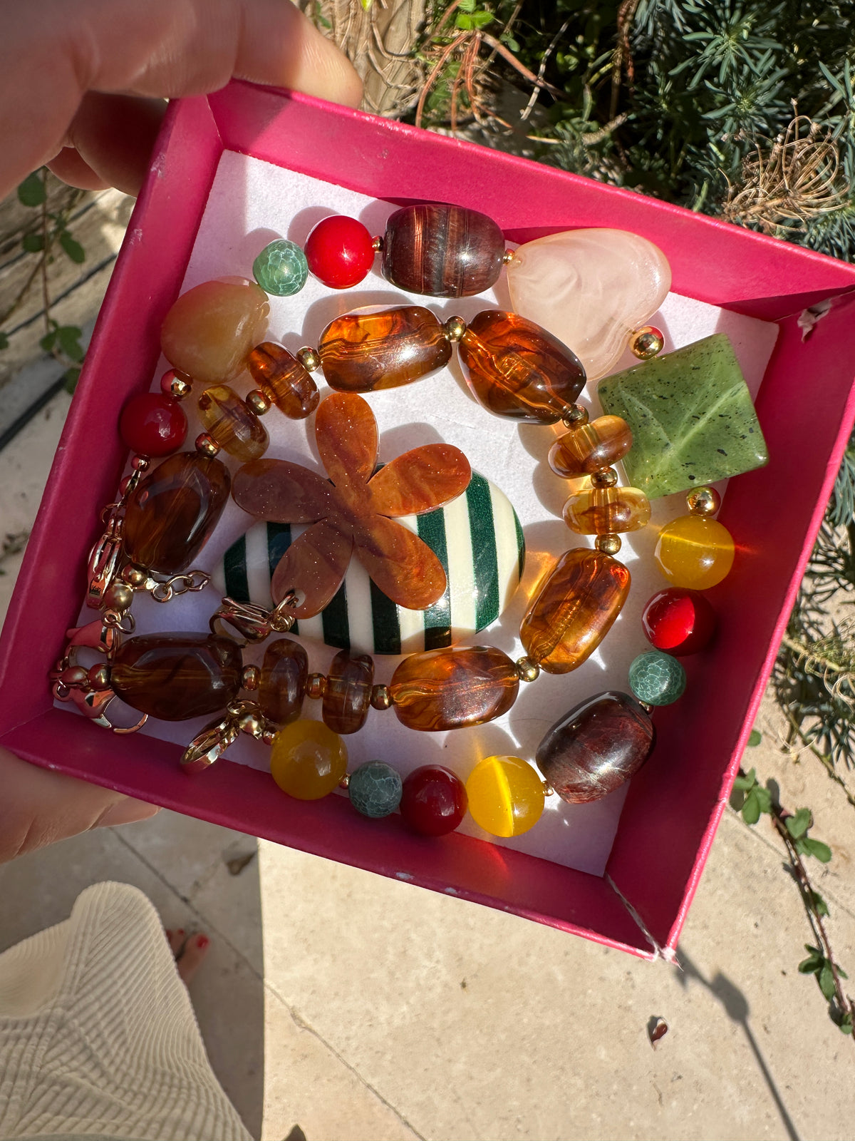 Charm Obsesionada Con Las Rayas Base Fav De La Boss Verde Y Marfil