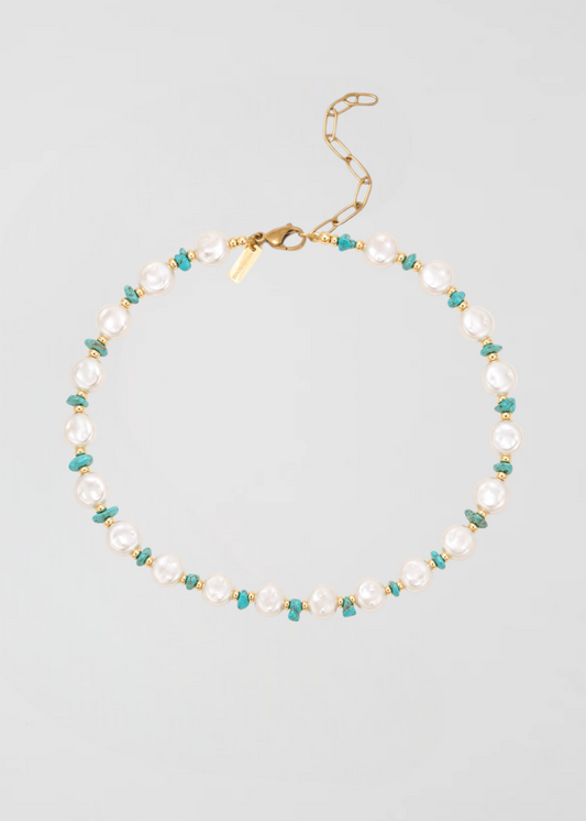 Collar Perlas Classic Turquesa