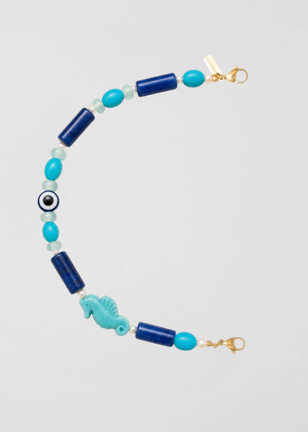 Mitad Cadena Barbate Turquesa Y Azul