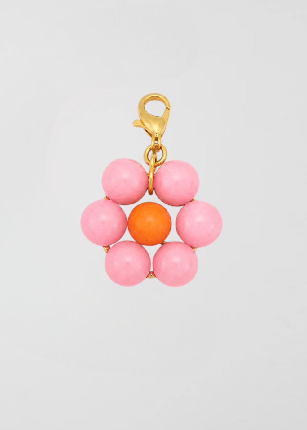 Charm Flor Rosa Y Naranja