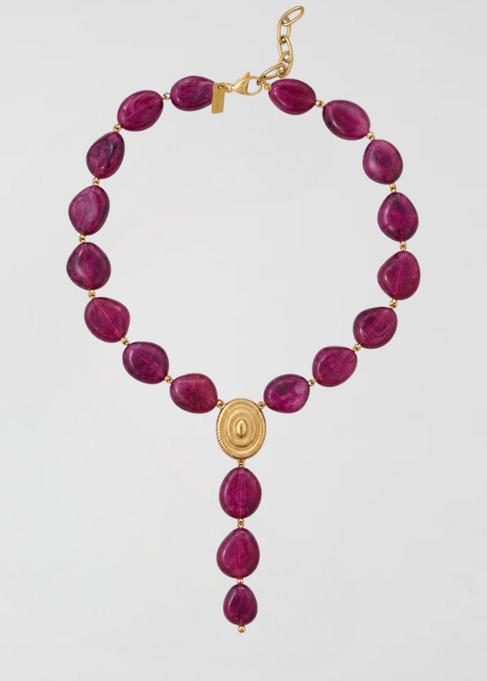 Collar Corbatín Violeta Otoñal