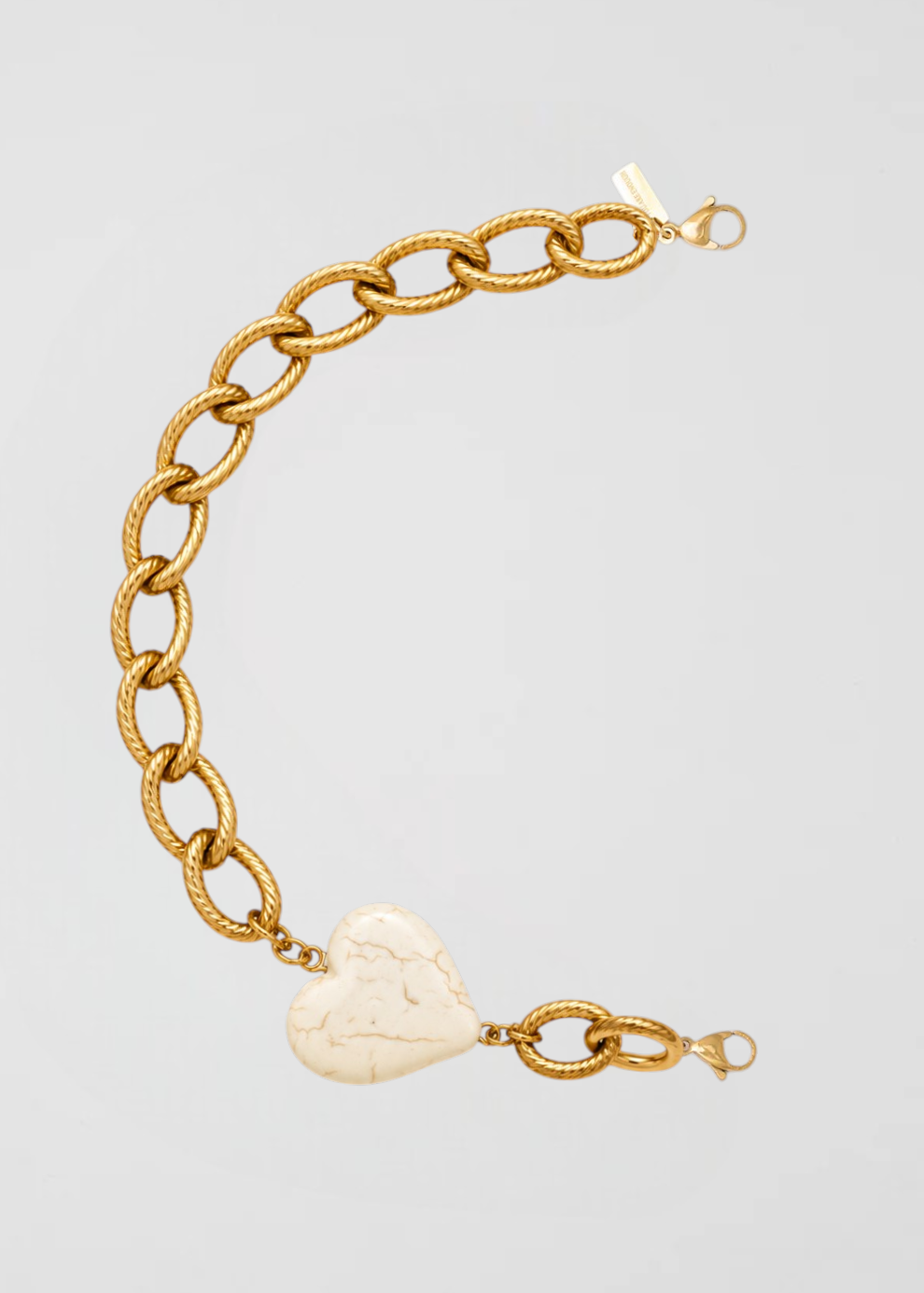 Mitad Cadena Aplique Gold And Heart