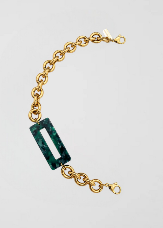Mitad Cadena Gold Aplique Bloque