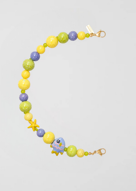 Mitad Cadena Kawai Celeste, Verde Y Amarillo