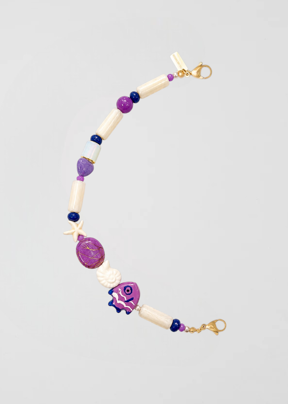 Mitad Cadena Kawai Malva Y Blanco