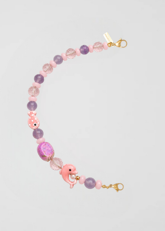 Mitad Cadena Rosa Y Lila