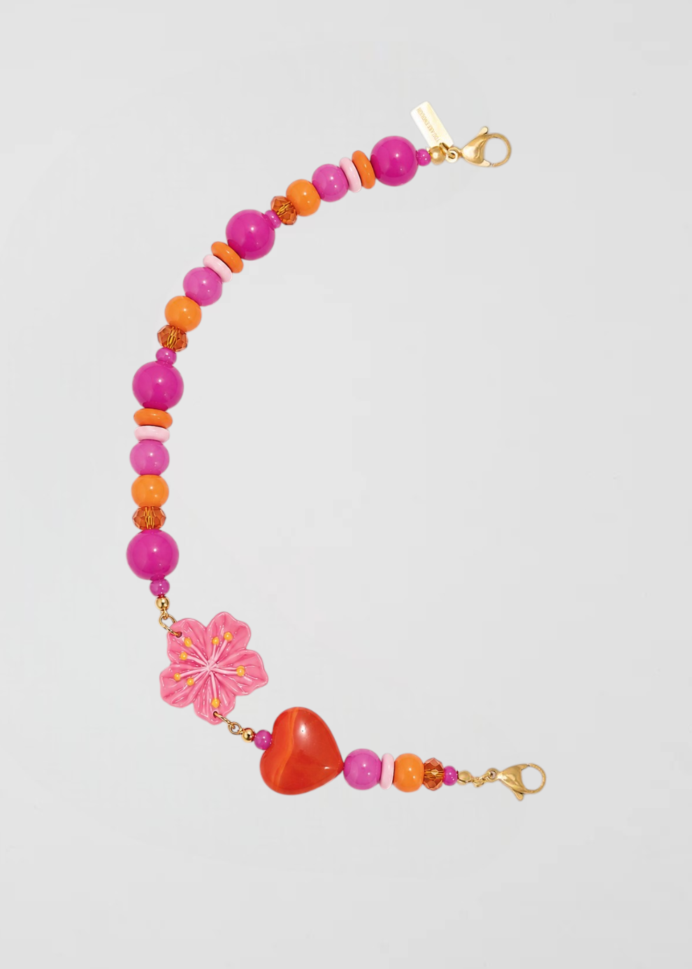 Mitad Cadena Tropical Fucsia
