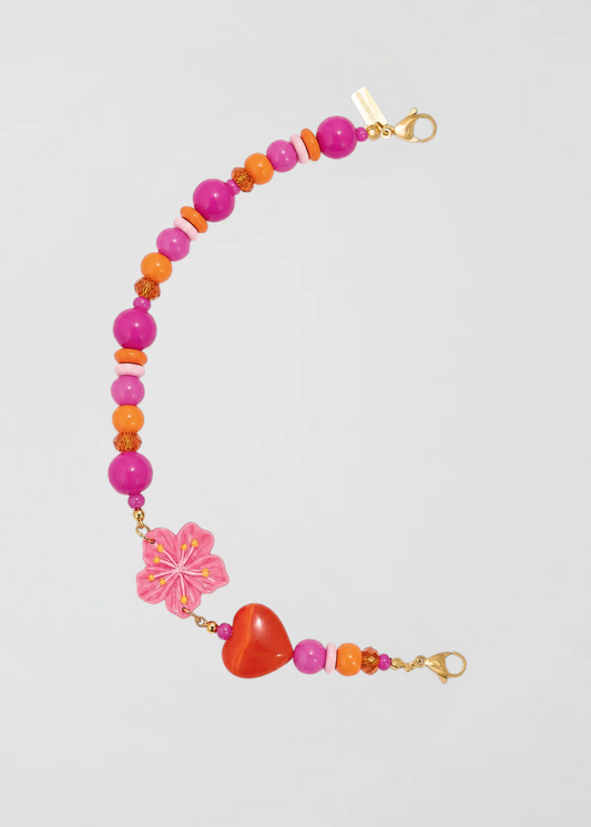 Mitad Cadena Tropical Fucsia