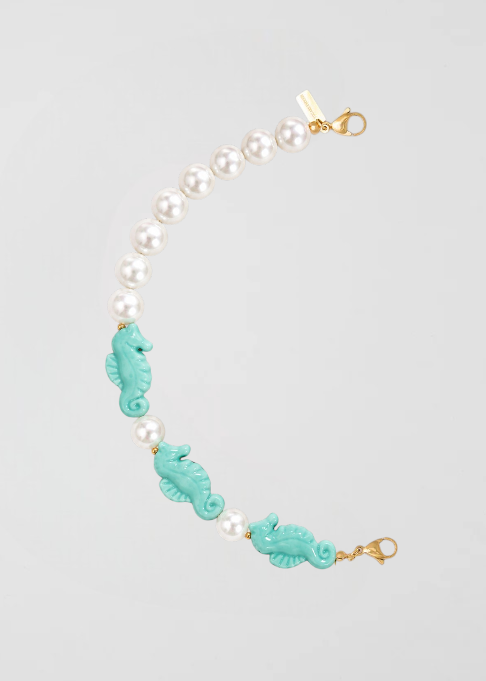 Mitad Cadena Caballitos Mini Con Perlas