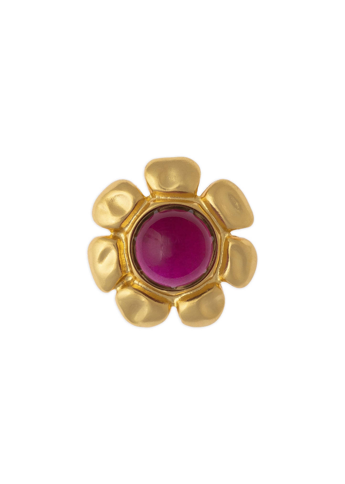 Charm forma flor, Charm dorado, Charm colgante flor, Charm morado y dorado