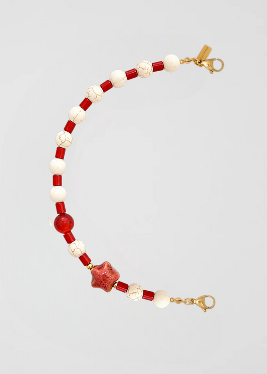 Mitad Cadena Blanca Y Coral