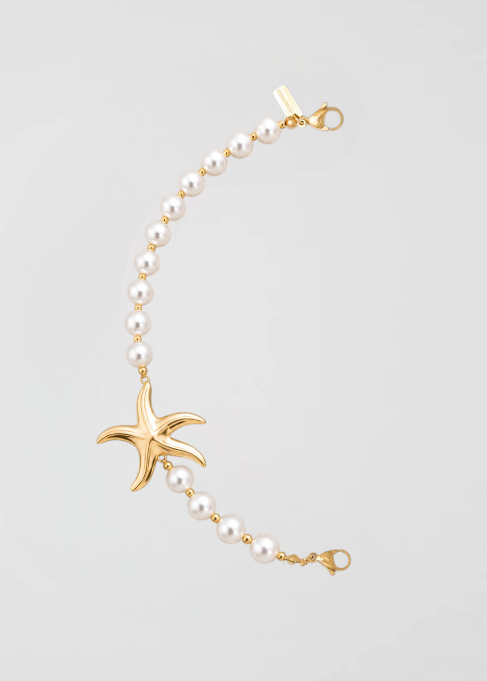 Mitad Cadena Perlas Con Aplique Estrella De Mar