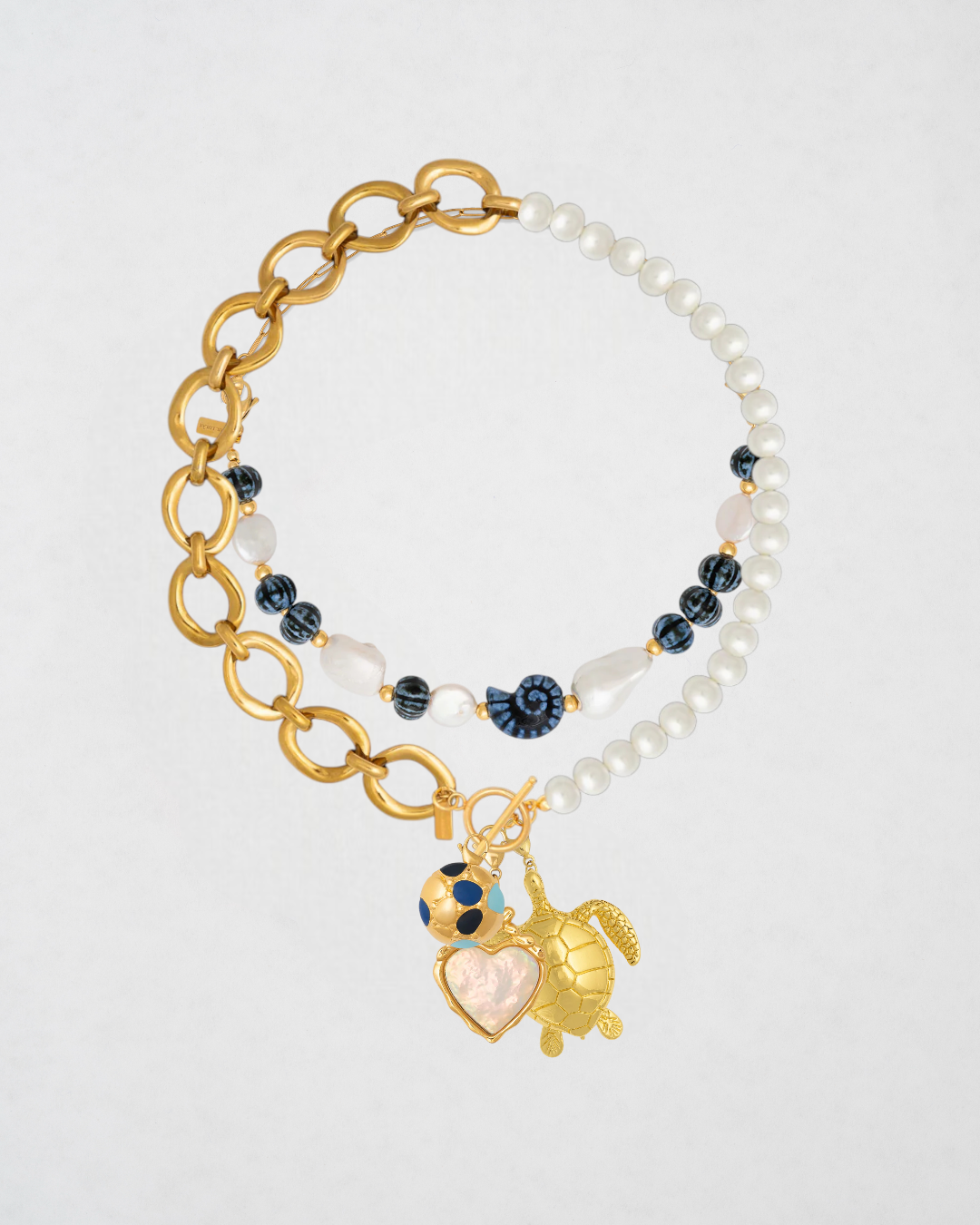 Mix Azul Con Perlas Chic