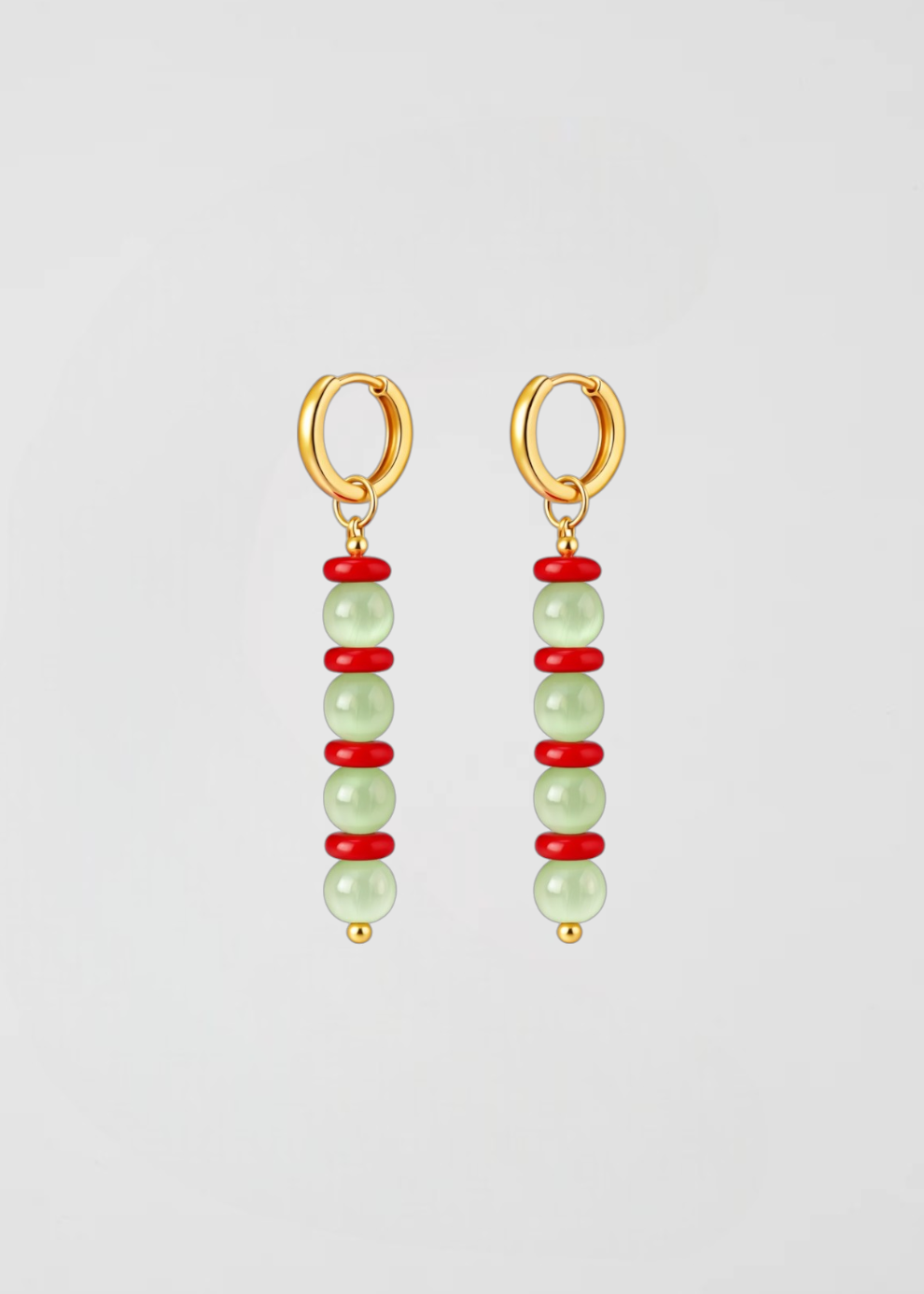 Pendientes Verdes Y Rojos