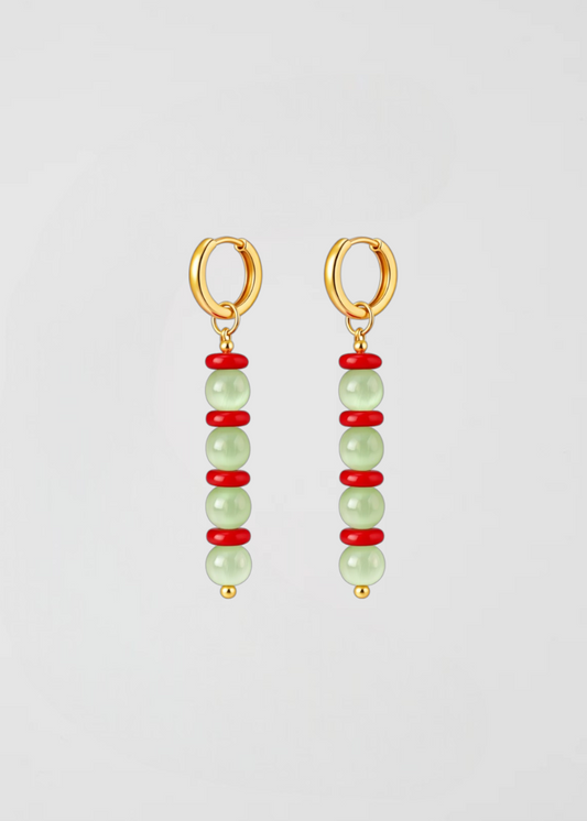 Pendientes Verdes Y Rojos
