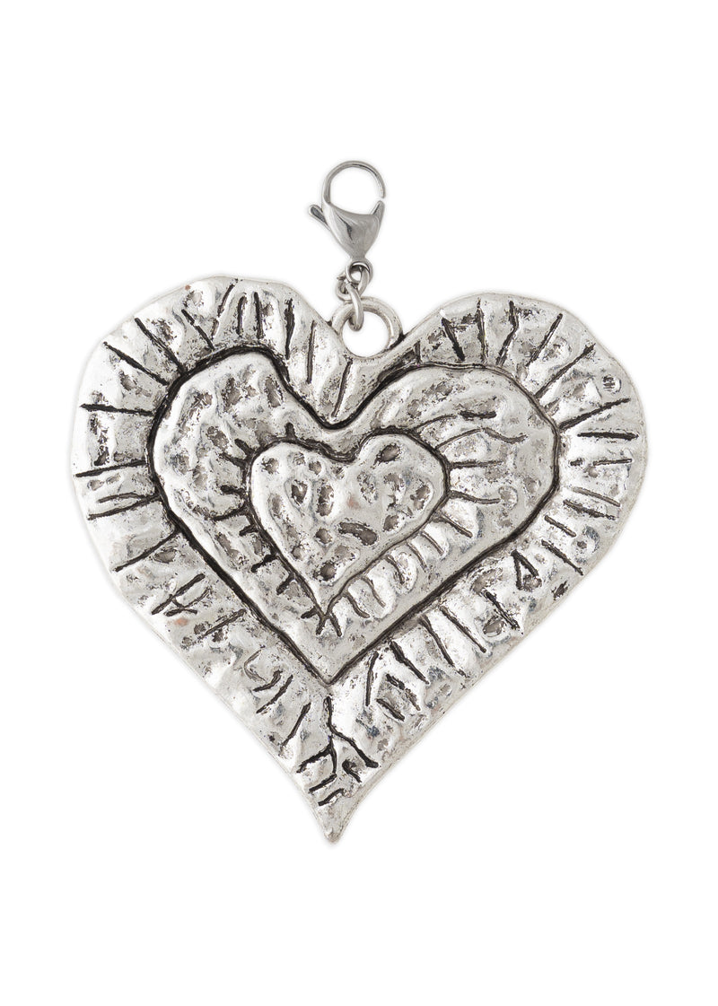 Silver Heart Charm 