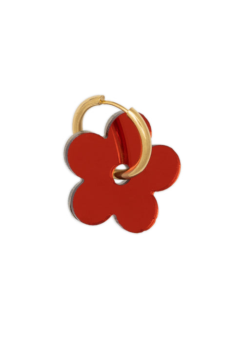 Charm Flower Today Silver Tomorrow Red