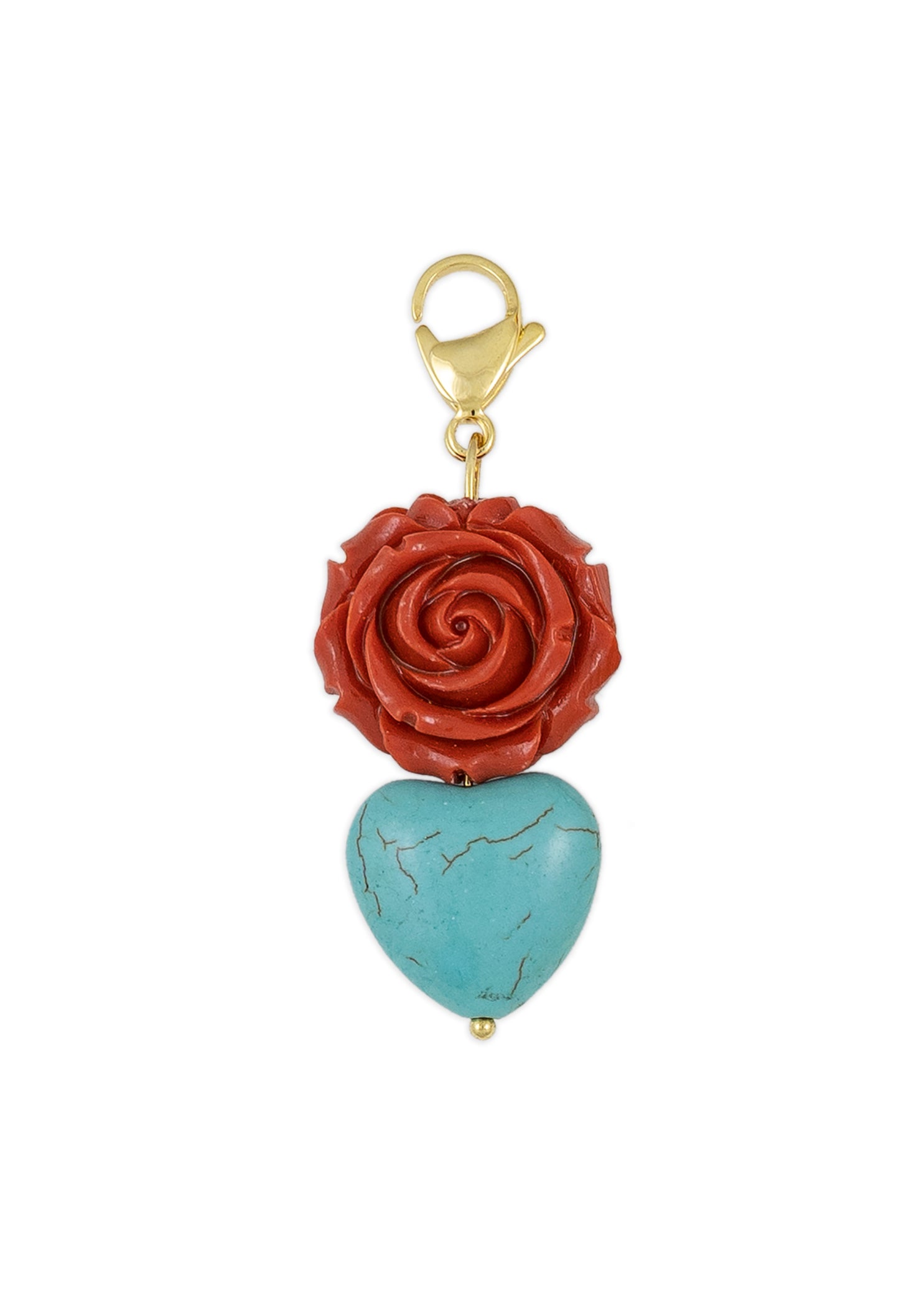 Charm-corazon-flor-turquesa-resible-acero-inoxidable-chapado-oro-18k